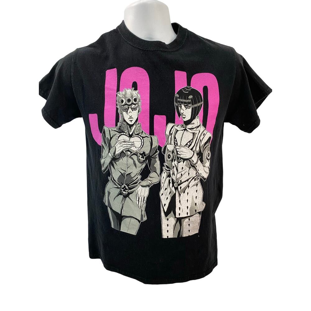 Men's Jojo's Bizarre Adventures Giorno Giovanna Bruno Bucciarati Black Shirt Sm
